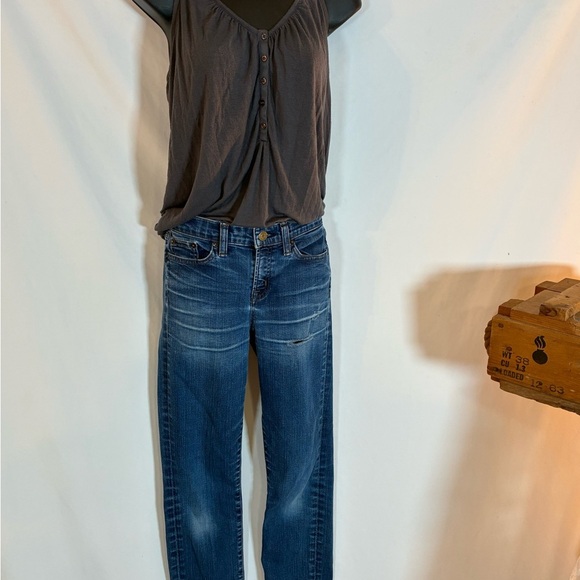 Joe's Jeans Medium Flowy V-neck Charcoal Sleeveless Tank Top Mock Button Down‎ - Picture 3 of 15